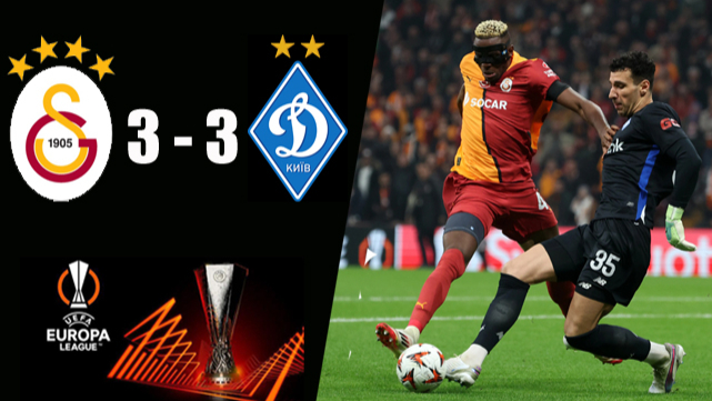 UEFA Avrupa Ligi Galatasaray 3 - 3 Dinamo Kiev