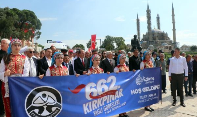 Kırkpınar'da geleneksel 'ağa karşılama' töreni yapıldı