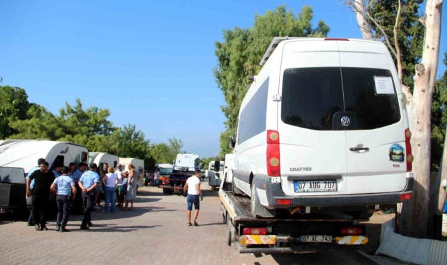 Antalya'da zabıtadan 150 karavanlık operasyonu