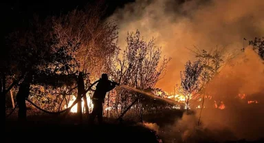 Akseki'de tarım arazisinde yangın