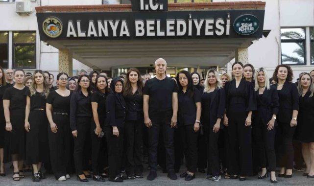 Alanya Belediyesinden kadına şiddete siyah tepki