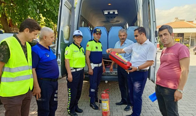 Kemer'de servis araçlarına sıkı denetim