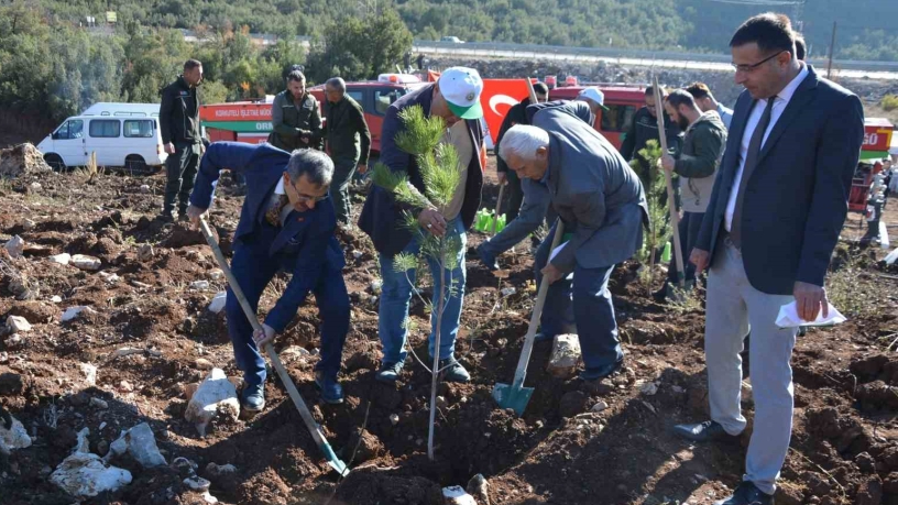 Korkuteli’nde 500 fidan toprakla buluştu