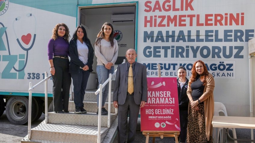 Kepez'in sağlık TIR'ından kanser taraması