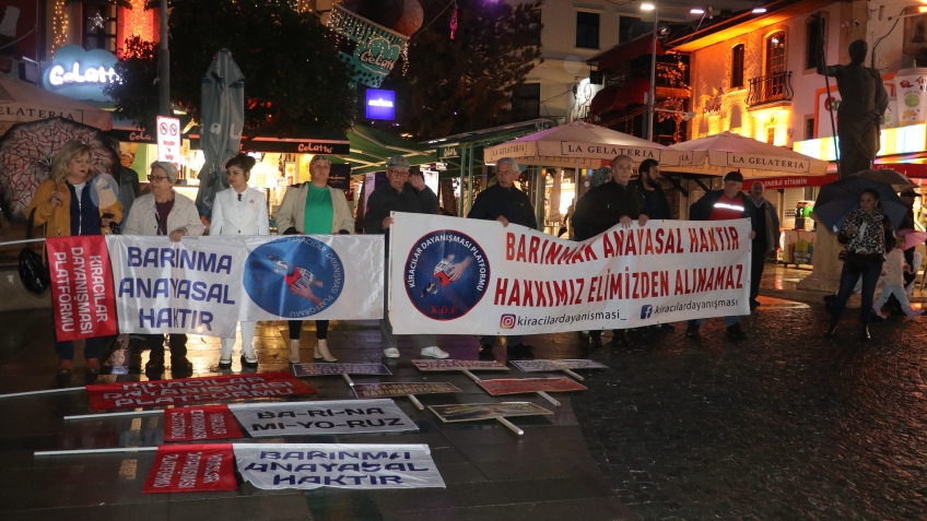 Antalya'da yüksek kira protestosu