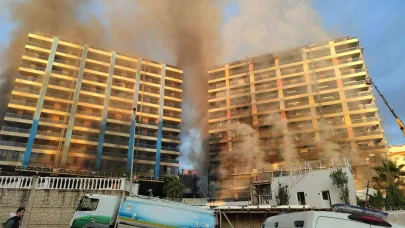 Alanya’da otel inşaatındaki yangın kontrol altına alındı