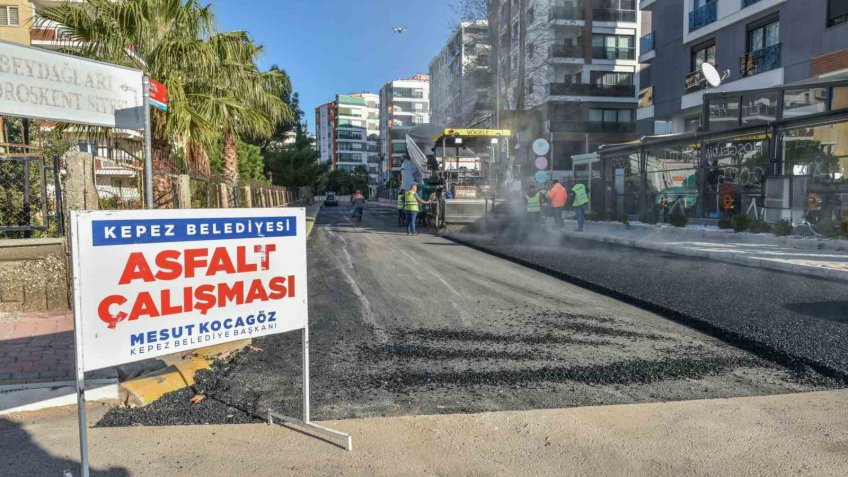 Kepez’de altyapı kazıları sebebiyle bozulan asfalt yenilendi