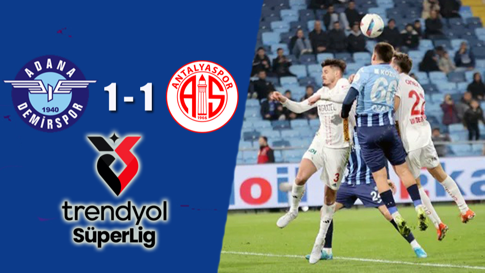 Trendyol Süper Lig'in 24. haftasında Adana Demirspor sahasında Antalyaspor ile 1-1 berabere kaldı.