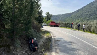 Kamyonla çarpışan motosikletin sürücüsü yaralandı